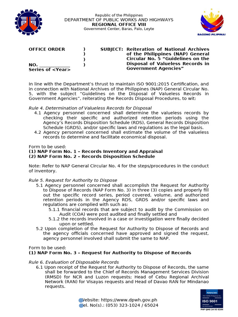Office Order Template 2 | PDF