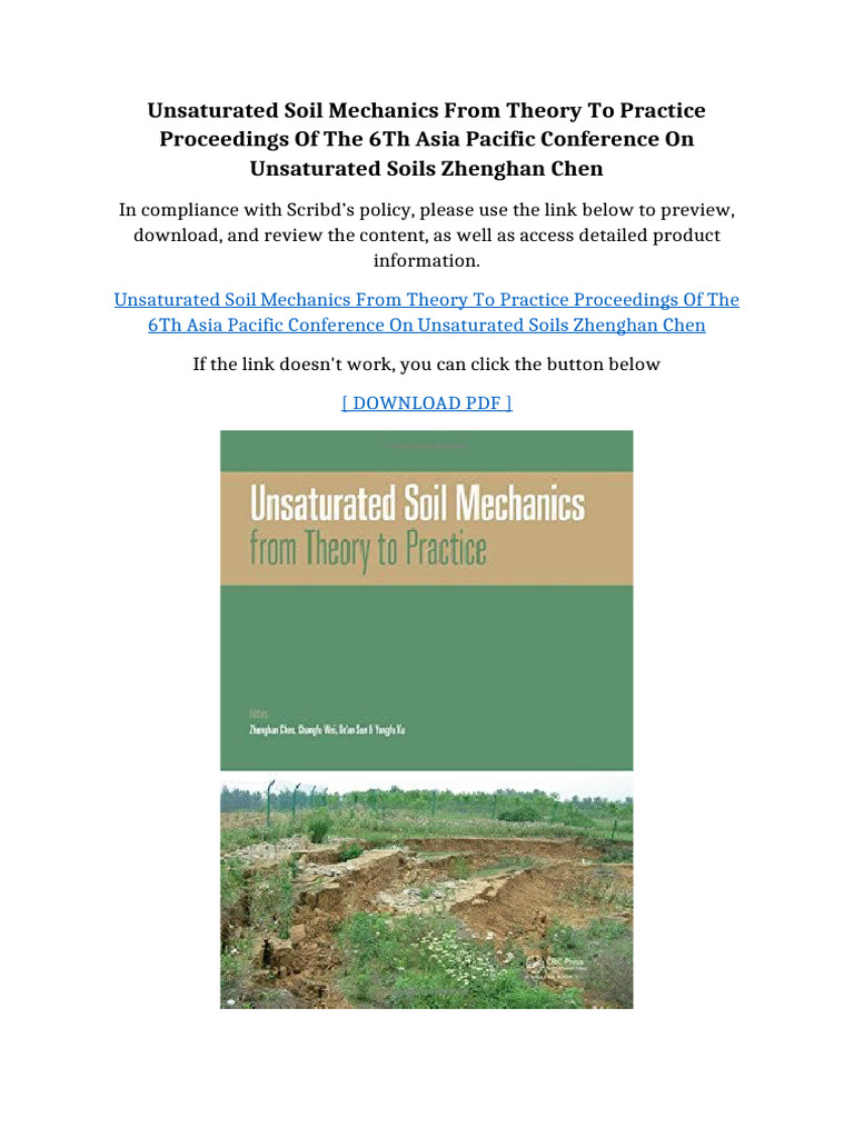 Unsaturated Soil Mechanics From Theory To Practice Proceedings Of The ...