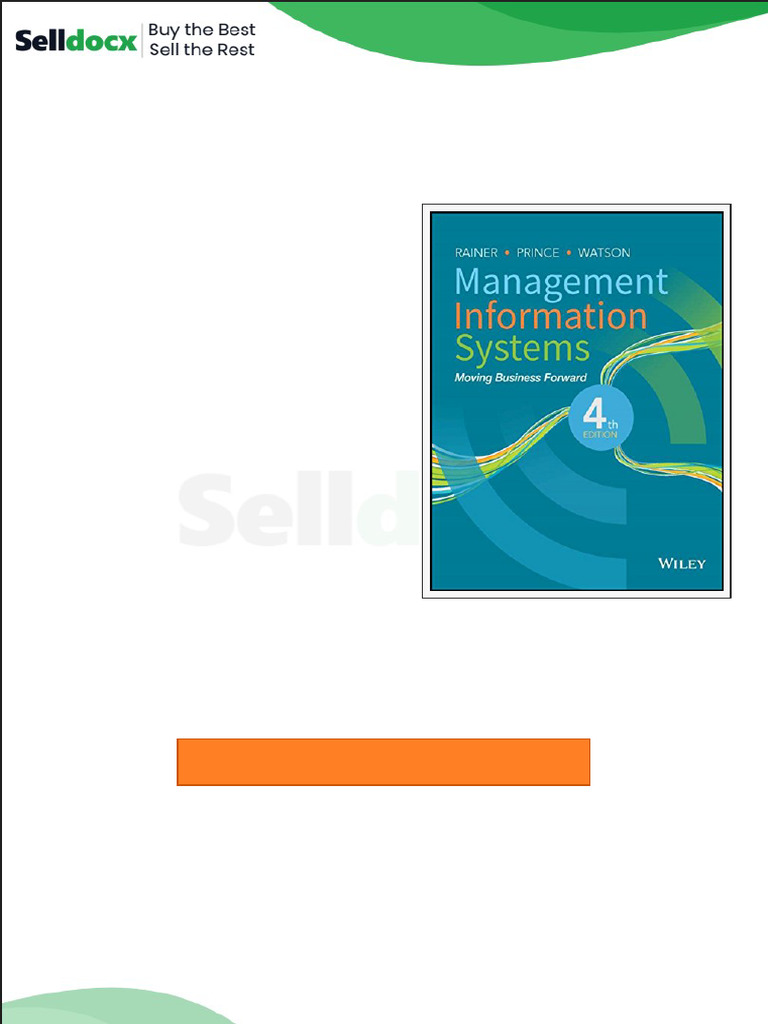 Test Bank for Management Information Systems 4th Edition by r Kelly ...