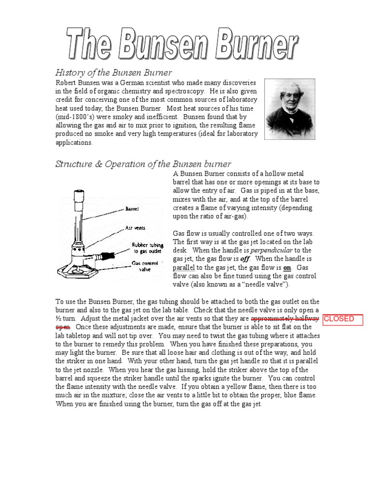 The Bunsen Burner Maximum Temperature and Thermal Zones and More