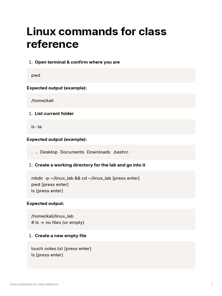 Linux Commands | PDF | Computer File | Directory (Computing)