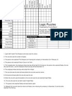 Logic Puzzles: Puzzle ID: I192SF