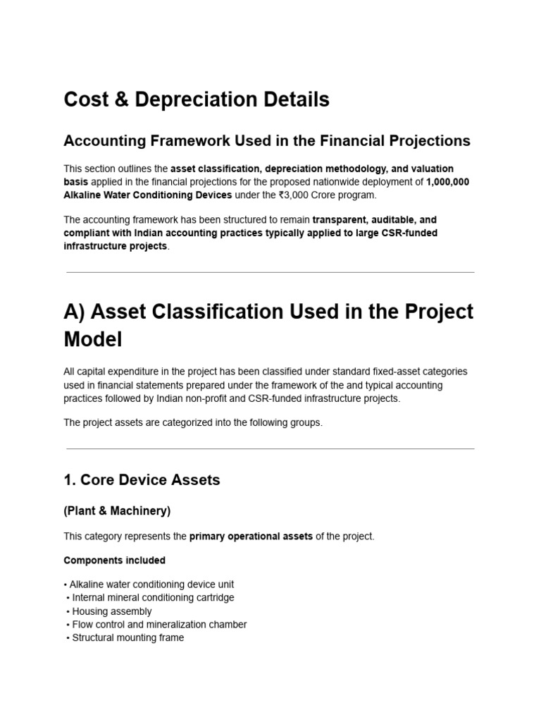 Project proposal example SZZ. | PDF | Depreciation | Valuation (Finance)