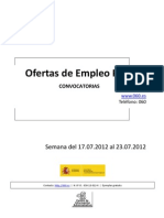 Boletin Semanal Empleo Publico. Semana Del 17.07.2012 Al 23.07