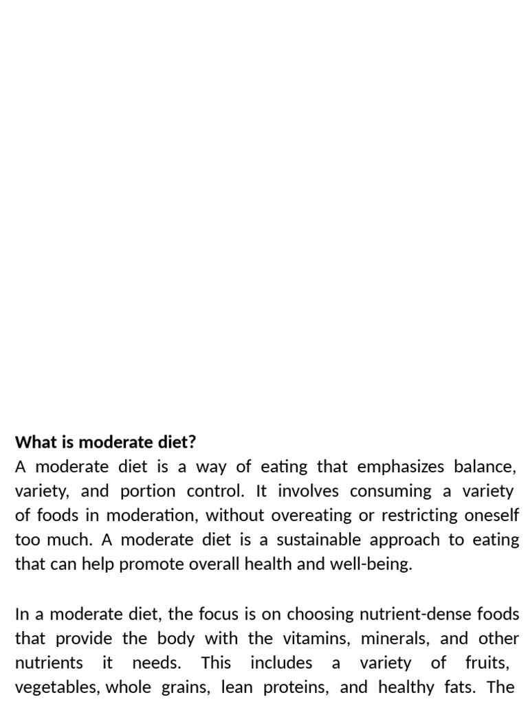 10.explain Moderate Diet | PDF