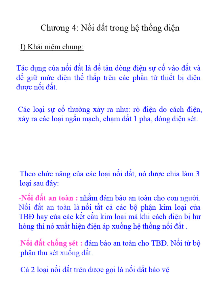 Bai Giang Ky Thuat Cao AP Noi Dat Trong He Thong Dien 45Y | PDF