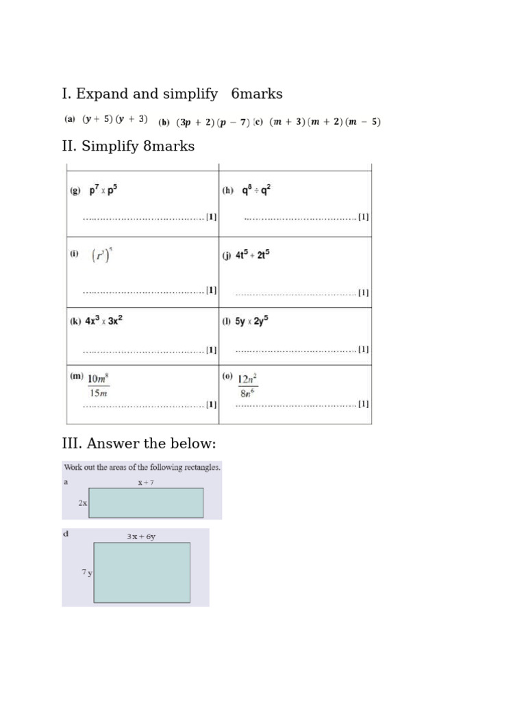 FA2 Maths Revision 2025 | PDF