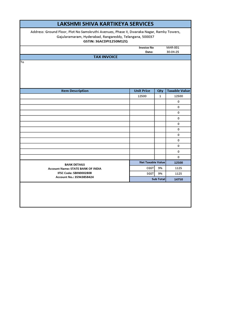 Invoice Sample PDF | PDF