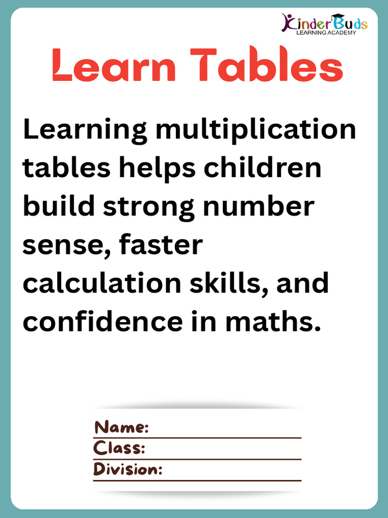 Multiplication Tables - 20260306 - 063040 - 0000 | PDF | Mathematics