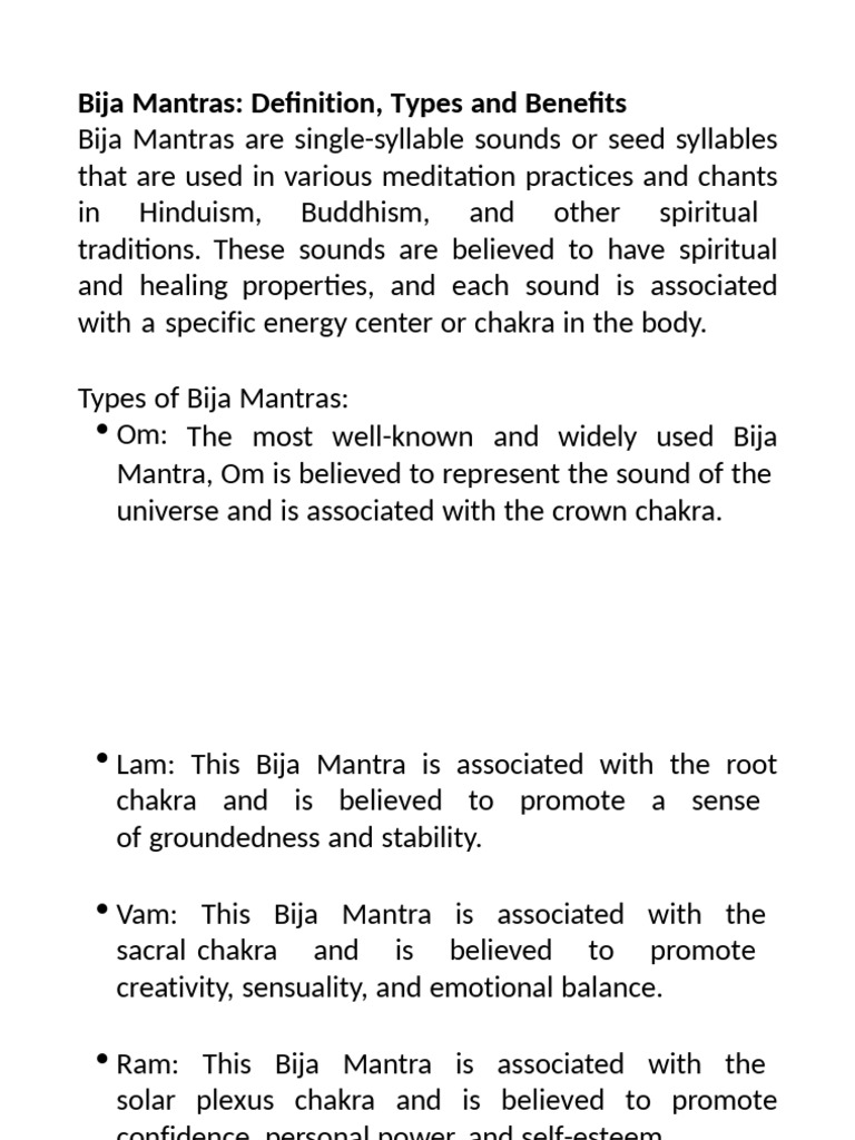 Bija Mantras | PDF