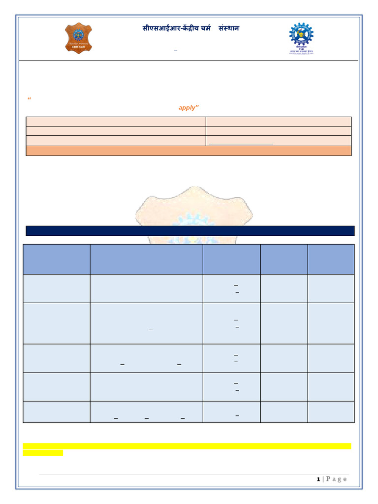 CLRI_Detailed Advertisement -02-2026 - Group-B&C NonGazetted Post | PDF ...
