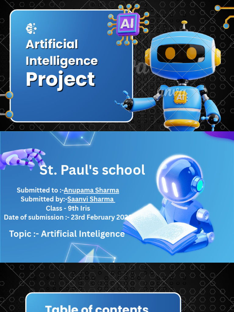 Blue and Black Futuristic Illustrative Artificial Intelligence Project ...