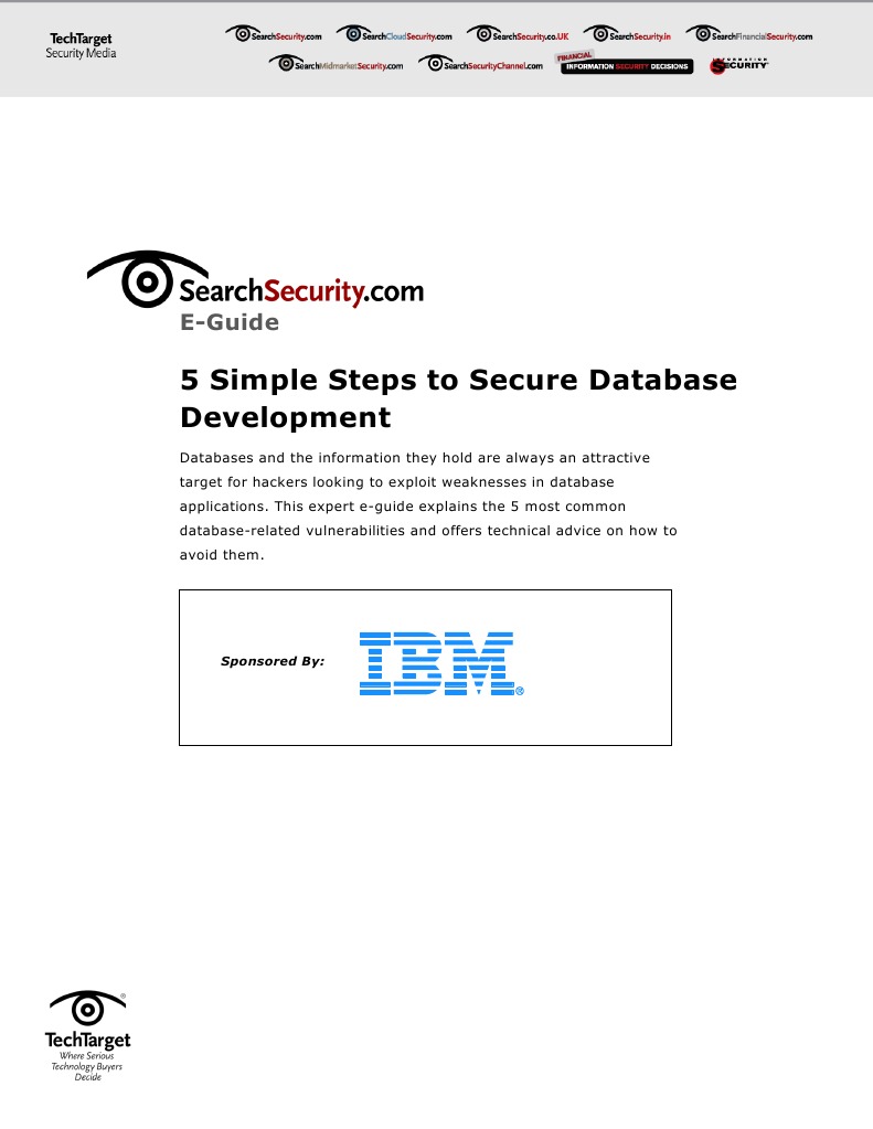 Securing Database Development: 5 Steps | PDF | Databases | Information ...