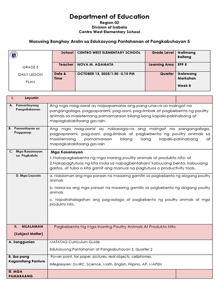 Cot1 Epp5 Q2 WK8 1 | PDF