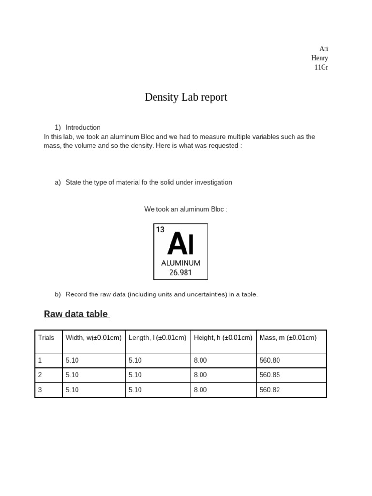 Ari Density Lab | PDF