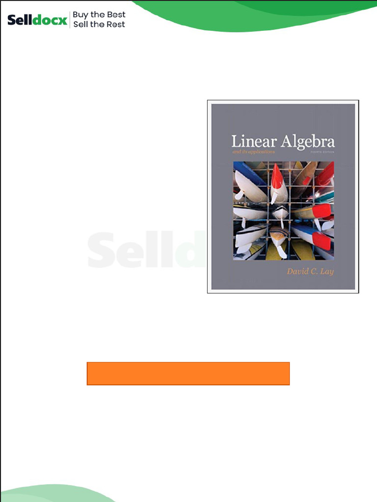 Solution Manual For Linear Algebra and Its Applications 4th Edition by ...