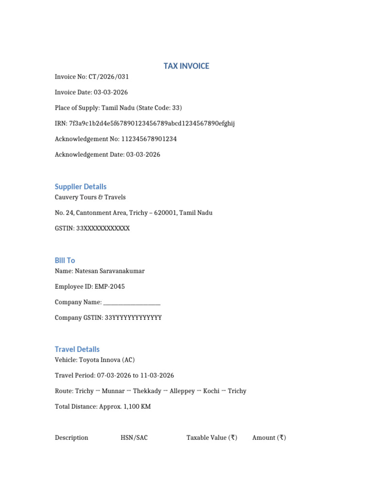LTA GST Tax Invoice | PDF
