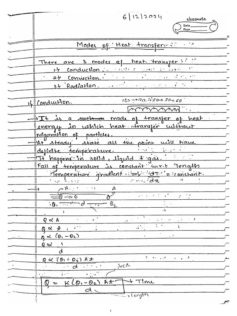 Modes of Heat Transfer | PDF