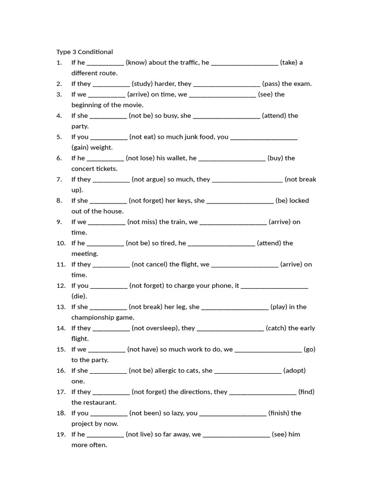S2-3 - English - Type 3 Conditional - Carmel | PDF