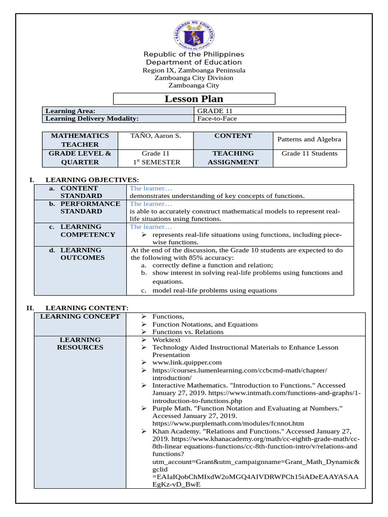 Grade 11 Demo | PDF | Function (Mathematics) | Variable (Mathematics)