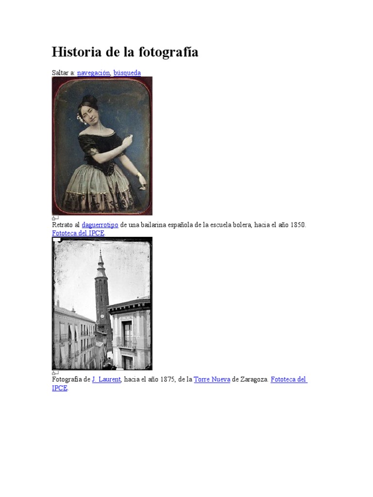Historia de La Fotografía | PDF | Fotógrafo | Fotografía aérea