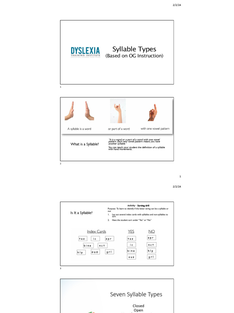 Syllable_Types | PDF | Syllable | Consonant