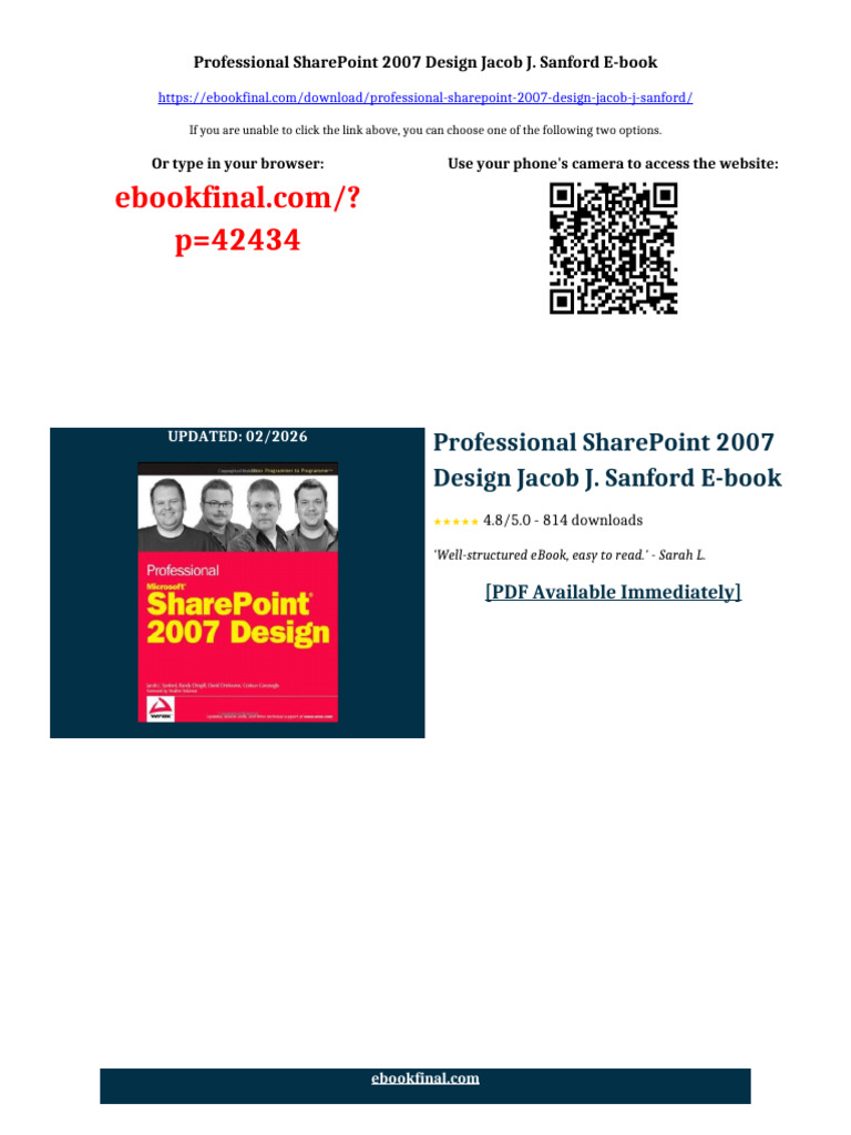 Professional SharePoint 2007 Design Jacob J. Sanford ebook online full ...