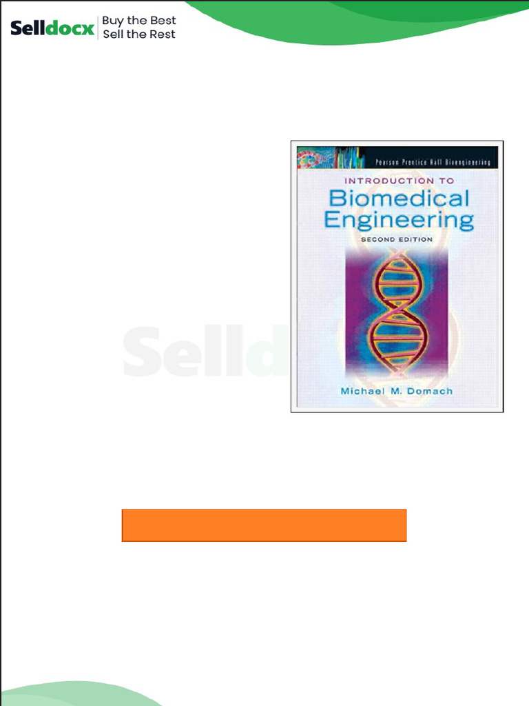 Solution Manual For Introduction To Biomedical Engineering 2nd Edition ...