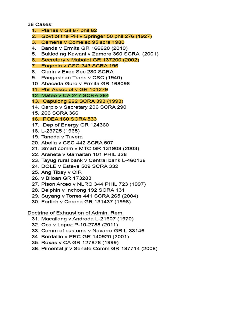Admin Cases | PDF