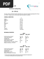 LM25 Aluminium Alloy Specifications | PDF | Heat Treating | Alloy