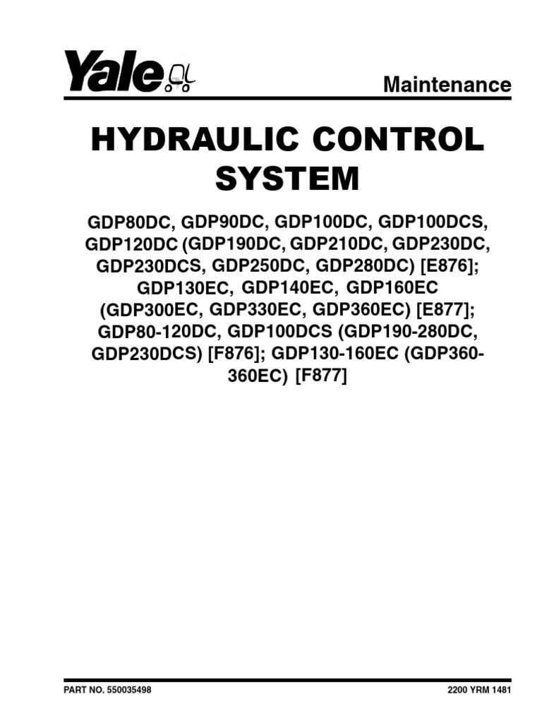 Hydraulic Control System: Maintenance | PDF | Elevator | Switch
