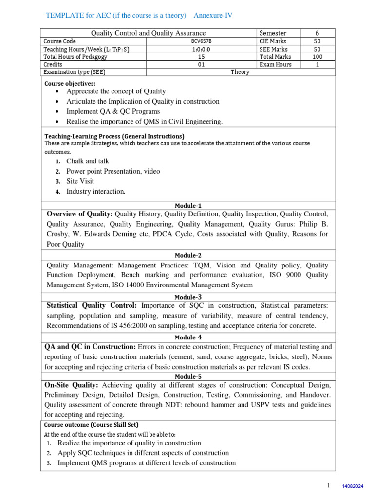 Quality Control Asurance | PDF | Quality Assurance | Quality Management ...