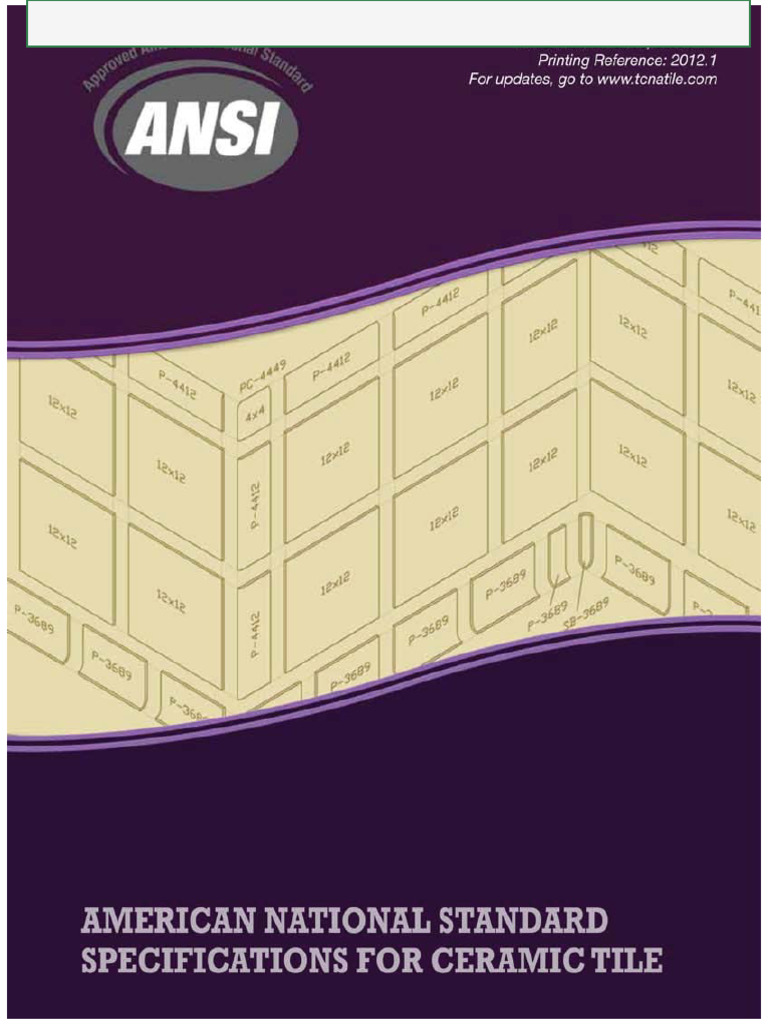 Preview - ANSI+A137 1 2012 | PDF | Tile | Force