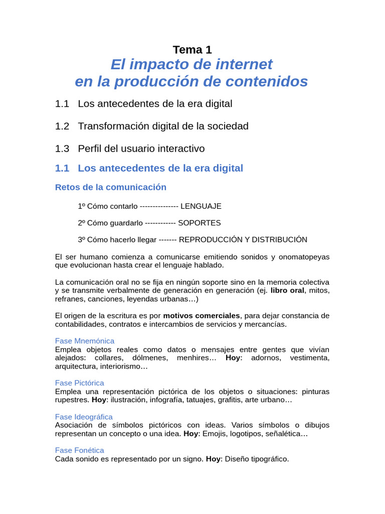 Tema 1 IMPACTO INTERNET Texto | PDF | Red mundial | Internet y web