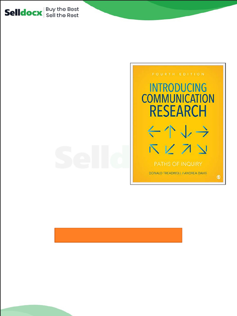 Test Bank Introducing Communication Research Paths of Inquiry 4th ...