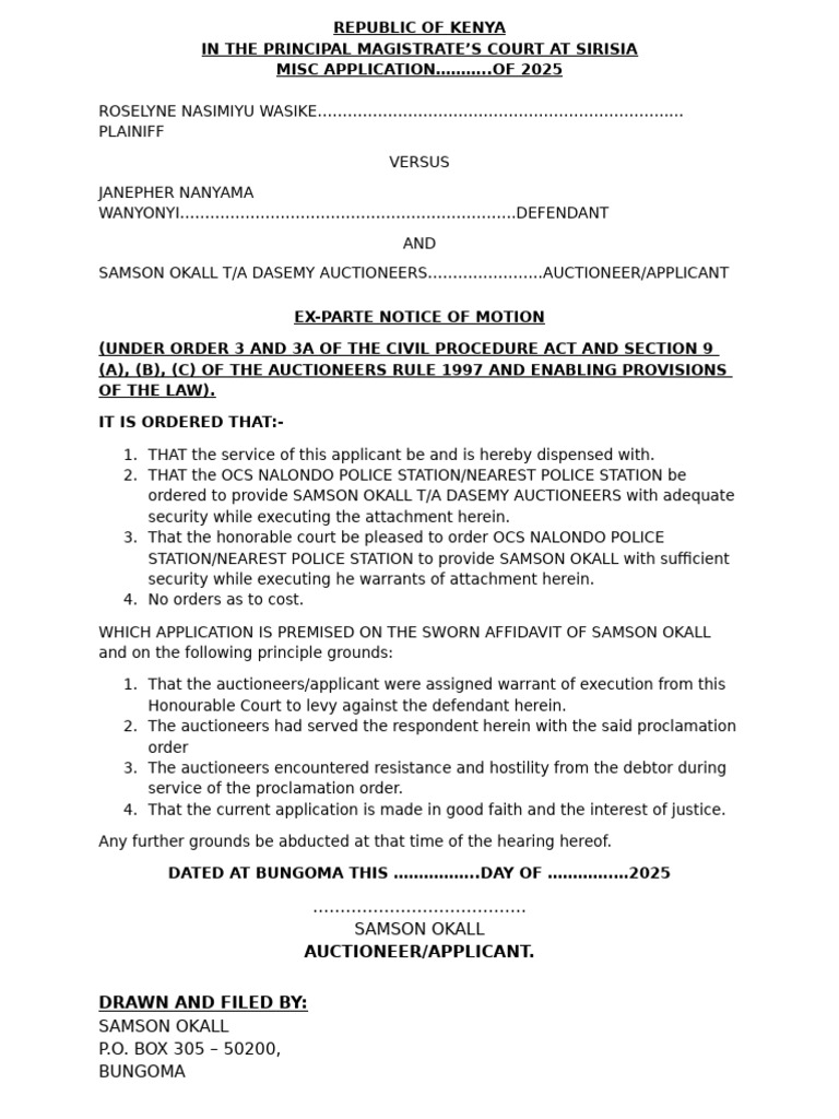 Ex-Parte I | PDF