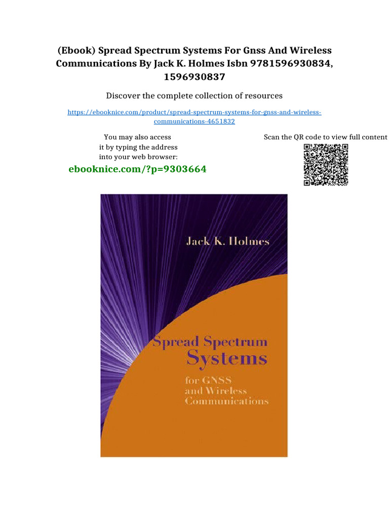 (Ebook) Spread Spectrum Systems For GNSS and Wireless Communications by ...