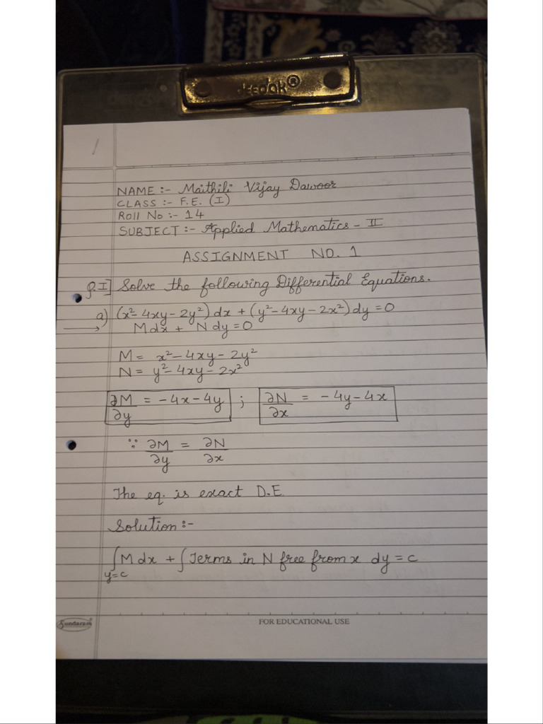 Assignment 1 AM II | PDF