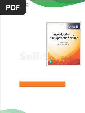 Solution Manual For Introduction To Management Science Global