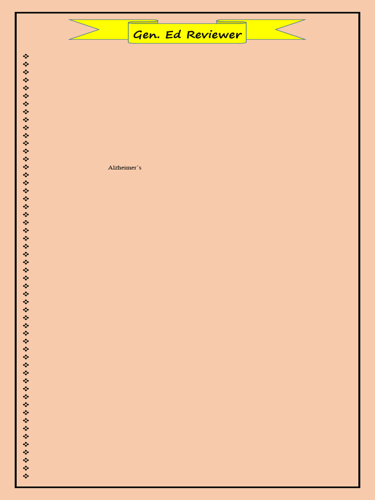 Gen - Ed Reviewer.1 (Notes) | PDF | Mixture | Life