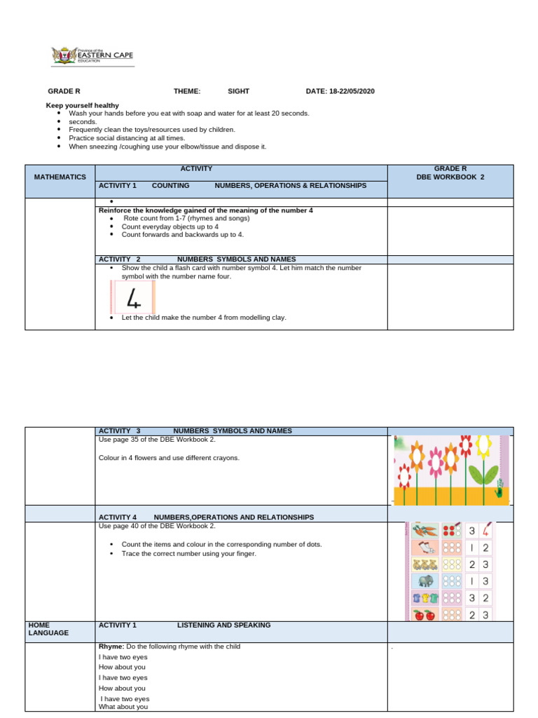 Grade R Week 18 May | PDF