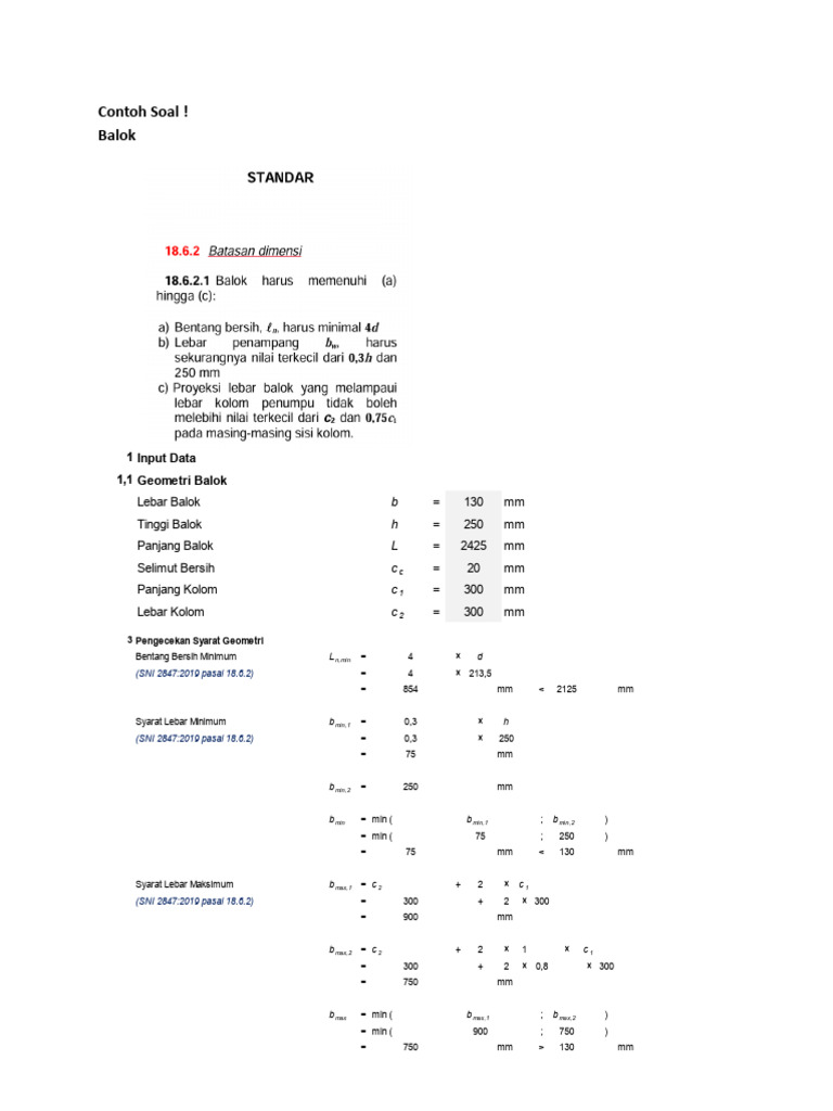 Contoh Soal Dan Rumus Balok | PDF