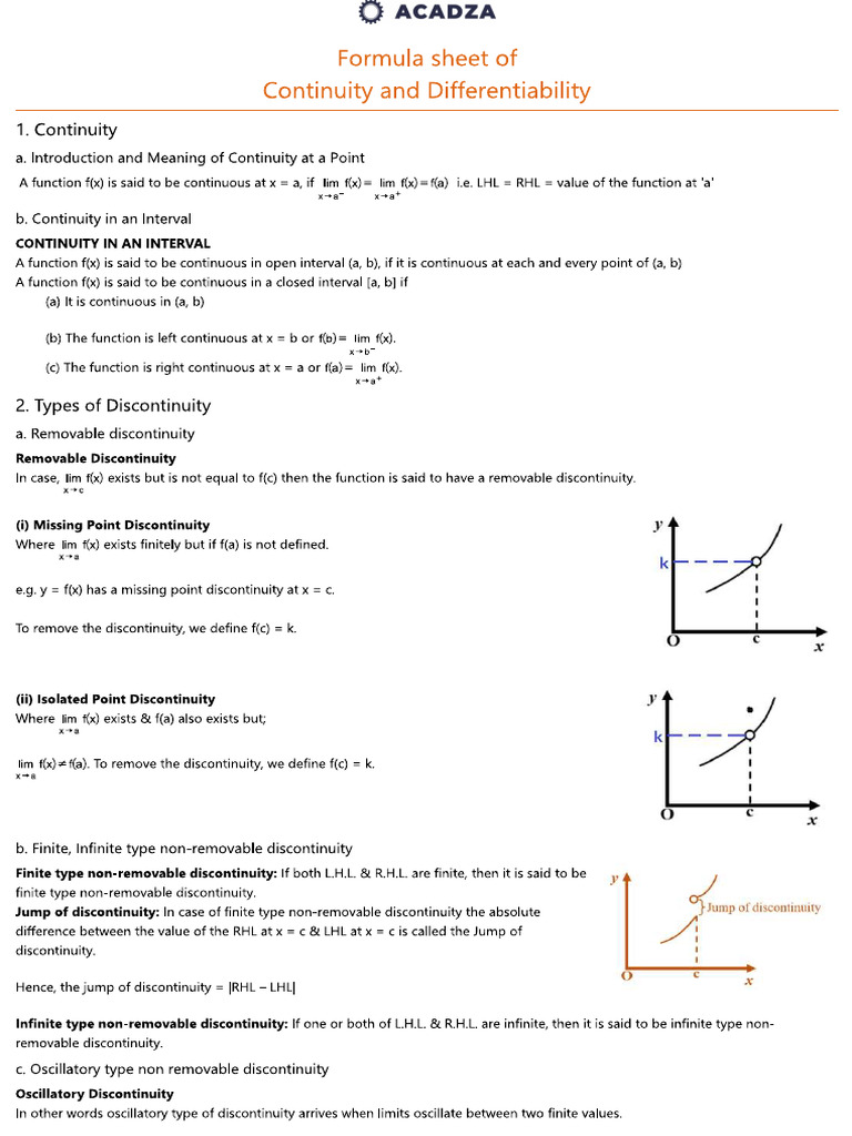 Continuity and Diff | PDF