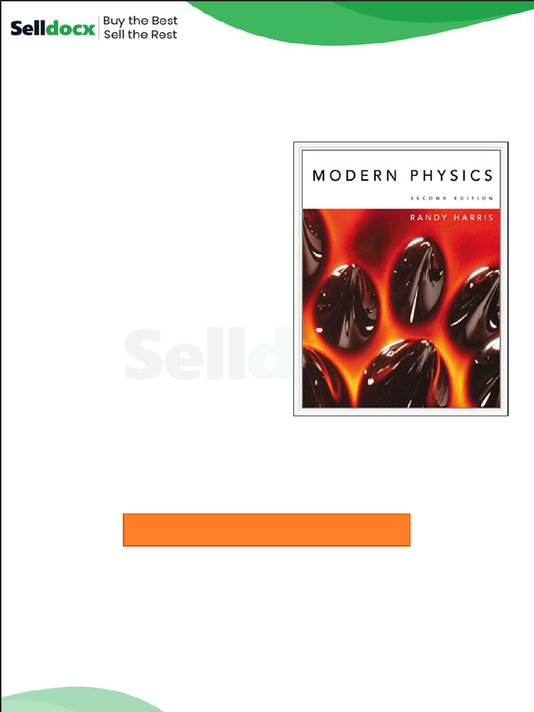 Solution Manual For Modern Physics 2nd Edition by Randy Harris | PDF | Mass | Velocity