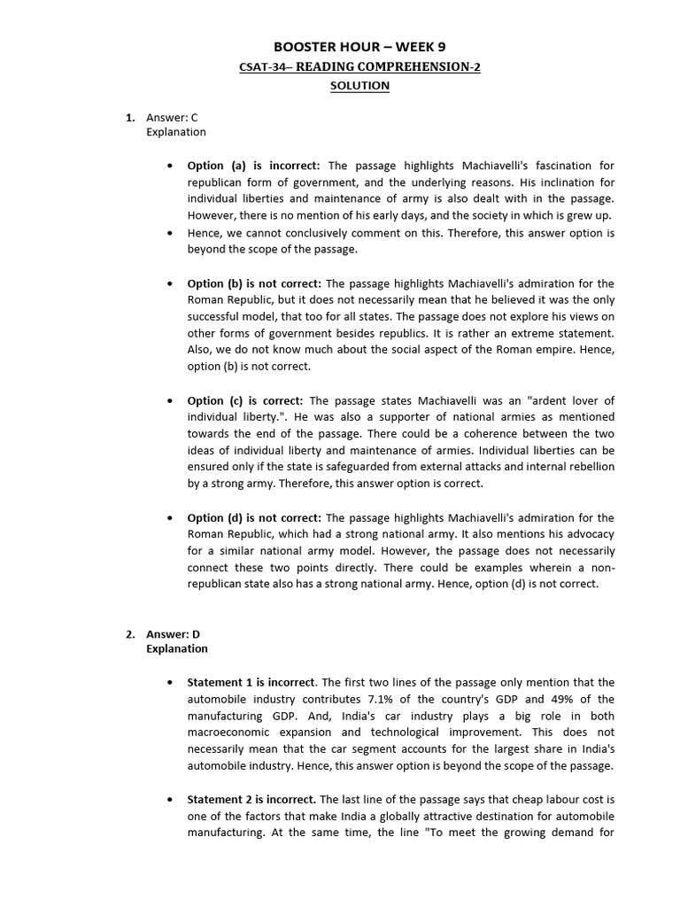CSAT 34 Solution | PDF