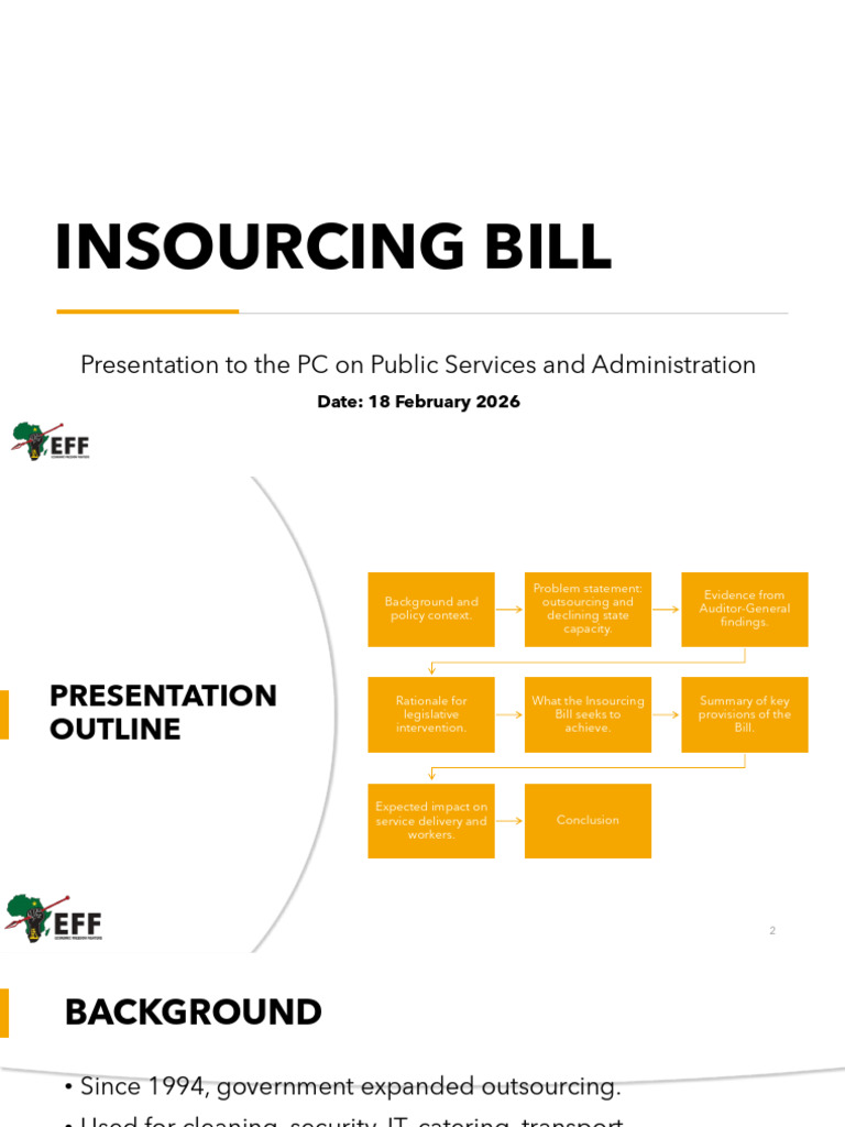 Insourcing Bill Presentation.18.02.2026 | PDF | Outsourcing | Economies