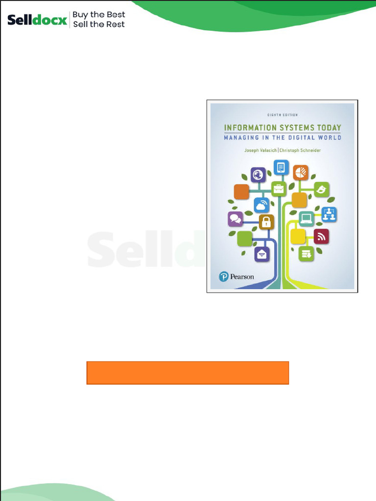 Test Bank for Information Systems Today Managing the Digital World 8th ...