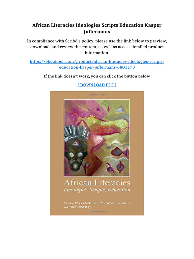 African Literacies Ideologies Scripts Education Kasper Juffermans | PDF ...