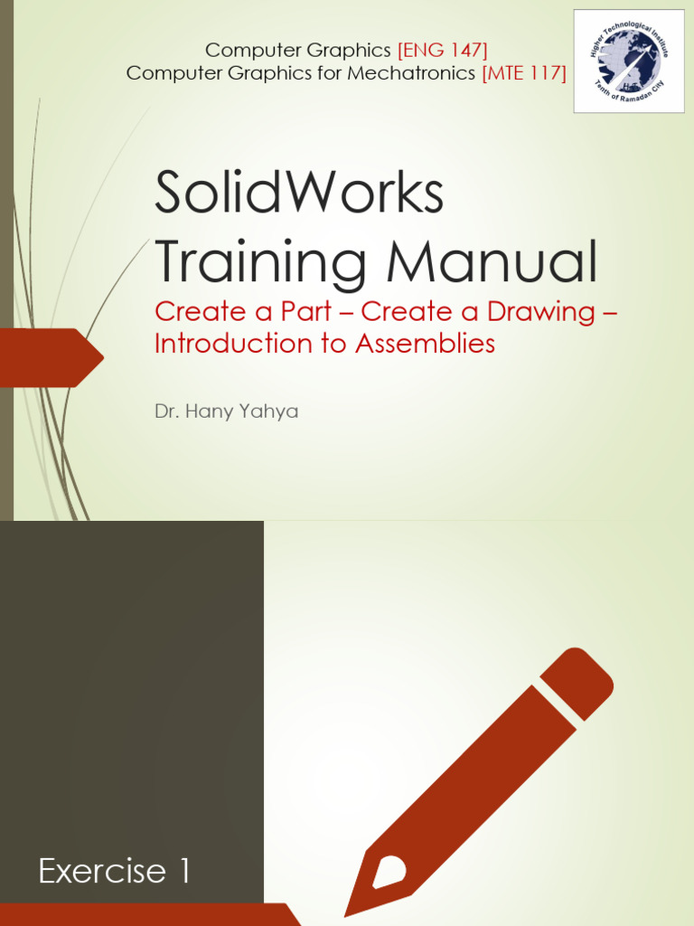 SolidWorks Training Manual-1 | PDF