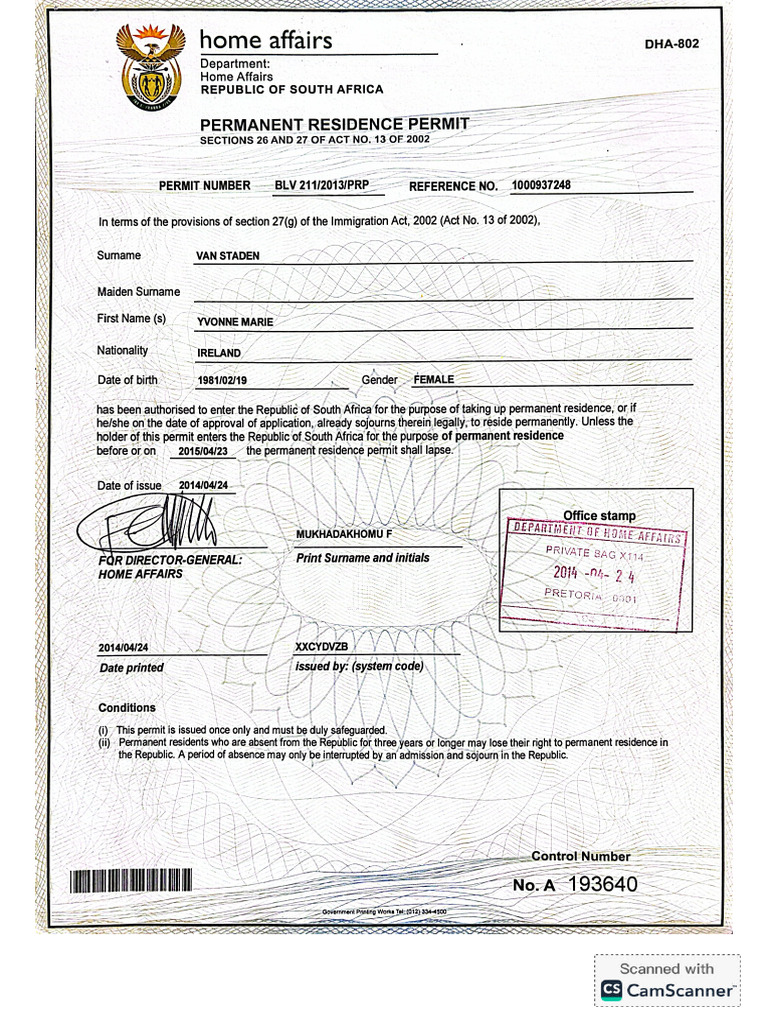 Residence Permit | PDF